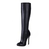 Average Boots Women's Zipper Stiletto Heel Mid-Calf Boots Closed Toe