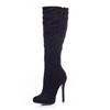 Closed Toe Boots Mid-Calf Boots Zipper Stiletto Heel Girls' Dress