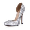 Sequined Cloth/Sparkling Glitter Wedding Shoes Sparkling Glitter Girls' Average Stiletto Heel Wedding