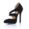 Stiletto Heel Wedding Shoes Office & Career Stretch Velvet Pumps/Heels Hollow-Out Women's