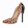 Flock Pumps/Heels Pointed Toe Party & Evening Stiletto Heel Narrow Chain