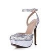 Closed Toe Platforms Stiletto Heel Sparkling Glitter Sequined Cloth/Sparkling Glitter Party & Evening Women's