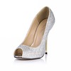 Stiletto Heel Wedding Shoes Women's Sparkling Glitter Average Sequined Cloth/Sparkling Glitter Peep Toe