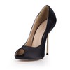 Open Toe Wedding Shoes Women's Graduation Average Stiletto Heel Silk Like Satin