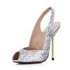 Wedding Pumps/Heels Stiletto Heel Open Toe Sparkling Glitter Girls' Average