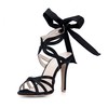 Silk Like Satin Wedding Shoes Average Girls' Stiletto Heel Dance Round Toe