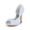 Stiletto Heel Wedding Shoes Dress Satin Pumps/Heels Women's Lace