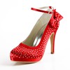 Rhinestone Wedding Shoes Satin Girls' Pumps/Heels Dress Stiletto Heel
