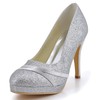 Round Toe Wedding Shoes Wedding Sequined Cloth/Sparkling Glitter Stiletto Heel Girls' Sparkling Glitter