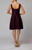 Modest Sleeveless Zipper Taffeta Knee Length Pleated Little Black Dresses
