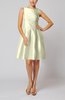 Modest Sleeveless Zipper Taffeta Knee Length Pleated Little Black Dresses