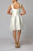 Modest Sleeveless Zipper Taffeta Knee Length Pleated Little Black Dresses