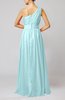 Modest Sleeveless Zipper Chiffon Floor Length Evening Dresses