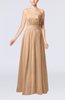 Modest Sleeveless Zipper Chiffon Floor Length Evening Dresses