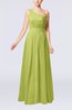 Modest Sleeveless Zipper Chiffon Floor Length Evening Dresses