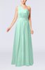 Modest Sleeveless Zipper Chiffon Floor Length Evening Dresses