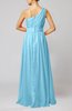 Modest Sleeveless Zipper Chiffon Floor Length Evening Dresses