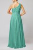 Modest Sleeveless Zipper Chiffon Floor Length Evening Dresses