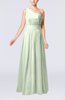 Modest Sleeveless Zipper Chiffon Floor Length Evening Dresses