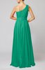 Modest Sleeveless Zipper Chiffon Floor Length Evening Dresses