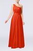 Modest Sleeveless Zipper Chiffon Floor Length Evening Dresses