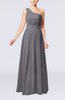 Modest Sleeveless Zipper Chiffon Floor Length Evening Dresses