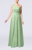 Modest Sleeveless Zipper Chiffon Floor Length Evening Dresses