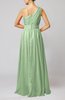 Modest Sleeveless Zipper Chiffon Floor Length Evening Dresses