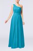 Modest Sleeveless Zipper Chiffon Floor Length Evening Dresses