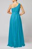 Modest Sleeveless Zipper Chiffon Floor Length Evening Dresses
