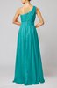 Modest Sleeveless Zipper Chiffon Floor Length Evening Dresses
