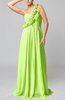 Romantic Column One Shoulder Sleeveless Ruching Evening Dresses