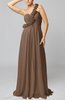 Romantic Column One Shoulder Sleeveless Ruching Evening Dresses