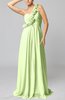 Romantic Column One Shoulder Sleeveless Ruching Evening Dresses