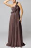 Romantic Column One Shoulder Sleeveless Ruching Evening Dresses