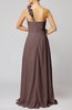 Romantic Column One Shoulder Sleeveless Ruching Evening Dresses