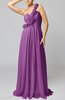 Romantic Column One Shoulder Sleeveless Ruching Evening Dresses