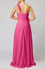 Romantic Column One Shoulder Sleeveless Ruching Evening Dresses