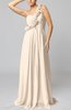 Romantic Column One Shoulder Sleeveless Ruching Evening Dresses