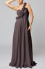 Romantic Column One Shoulder Sleeveless Ruching Evening Dresses