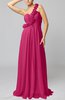 Romantic Column One Shoulder Sleeveless Ruching Evening Dresses