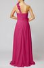 Romantic Column One Shoulder Sleeveless Ruching Evening Dresses