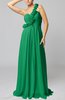 Romantic Column One Shoulder Sleeveless Ruching Evening Dresses