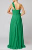 Romantic Column One Shoulder Sleeveless Ruching Evening Dresses