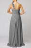 Romantic Column One Shoulder Sleeveless Ruching Evening Dresses