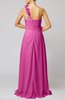 Romantic Column One Shoulder Sleeveless Ruching Evening Dresses