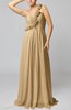 Romantic Column One Shoulder Sleeveless Ruching Evening Dresses