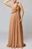 Romantic Column One Shoulder Sleeveless Ruching Evening Dresses