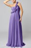 Romantic Column One Shoulder Sleeveless Ruching Evening Dresses