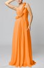 Romantic Column One Shoulder Sleeveless Ruching Evening Dresses